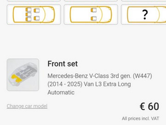 Коврики Prime Eva Mersedes Benz V class 2020a.
