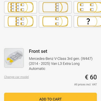 Коврики Prime Eva Mersedes Benz V class 2020a.
