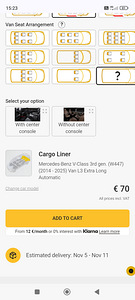 Коврики Prime Eva Mersedes Benz V class 2020a. (5 фото из 6)