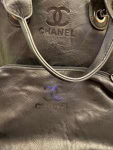CHANEL большая кожаная сумка + маленькая сумка / реплика (2 фото из 3)