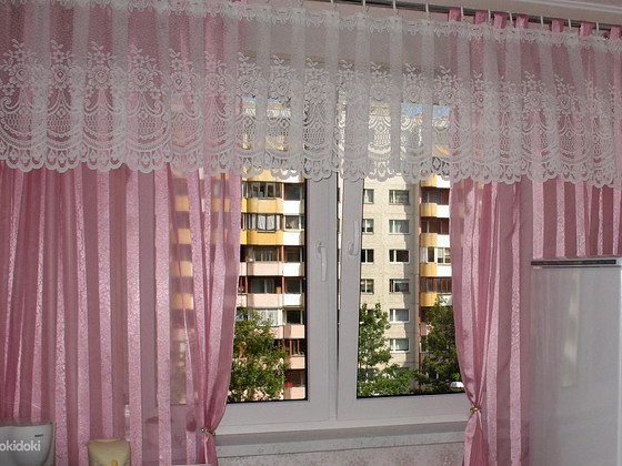 Воздушные розовые шторы