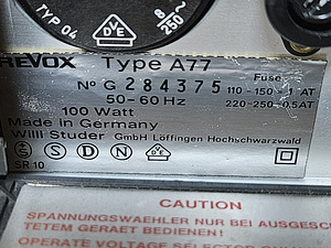 Revox A77 3 Motor 2 Speed Reel to Reel Tape Recorder (4 foto / 4)