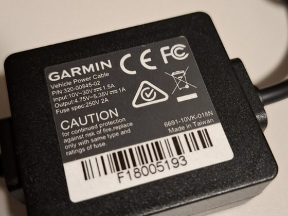 Garmin vehicle power cable