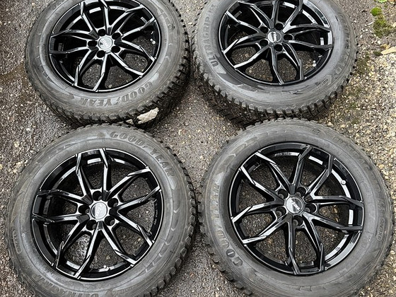 17" диски Rial 5x110 + шипованные шины 215/65/17 (как новые)