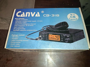 UUS Canva CB-318 CB-raadio 4W AM/FM (12/24V) (1 foto / 2)