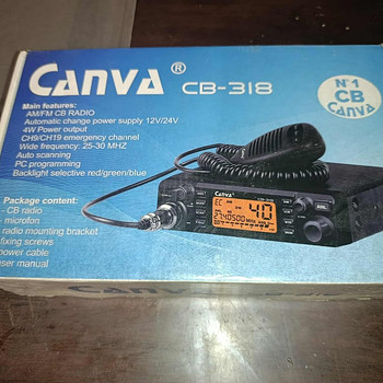 НОВЫЙ Canva CB-318 CB-радио 4W AM/FM (12/24V)