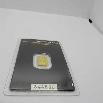 999,9 kuldplaat Argor-Heraeus 1 gramm