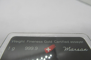 999,9 kuldplaat Argor-Heraeus 1 gramm (4 foto / 5)