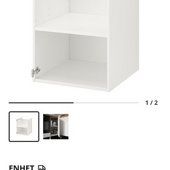 IKEA ENHET põrandakapp riiuliga, valge, 60x60x75 cm