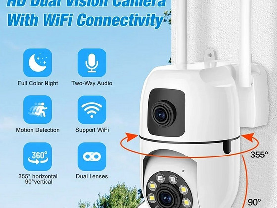 КАМЕРА безопасности 8MP 4K PTZ Wifi Камера+128GB карта