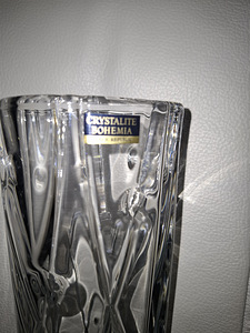 Tšehhi uus kristallvaas 25 cm kõrgune (2 foto / 6)