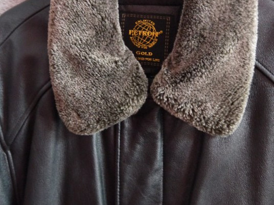 Высококачественная натуральная кожаная куртка L / XL