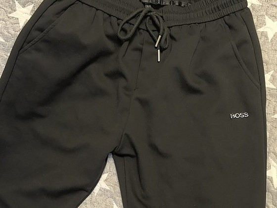 Hugo Boss Hadiko трикотажные брюки из стрейч-хлопка с логоти