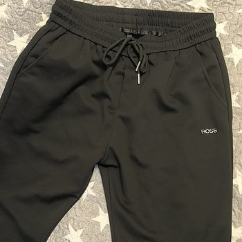 Hugo Boss Hadiko трикотажные брюки из стрейч-хлопка с логоти