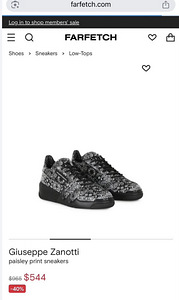 Брендовые кроссовки Giuseppe Zanotti сникерсы (2 фото из 10)