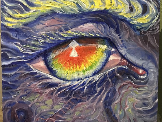 Внутреннее божественное (Картина на холсте, Масло, 60x60, 2024)