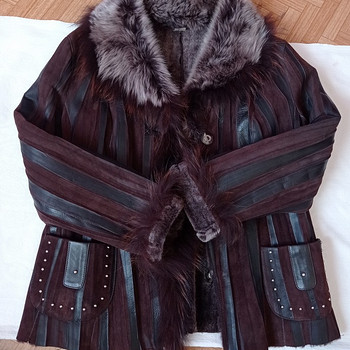 Натуральная куртка -дублёнка р L-XL