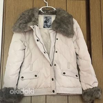Женская теплая стеганая белая куртка MNG Collection