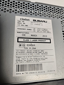 Subaru originaal raadio (2 foto / 2)