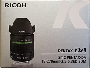 Объектив Pentax SMC Pentax-DA 18-270mm f/3.5-6.3 ED SDM (2 фото из 2)