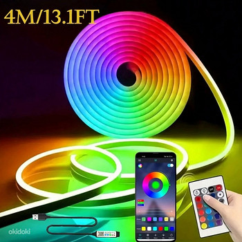 LED-неоновая светодиодная лента 5V RGB LED 4 и 5м