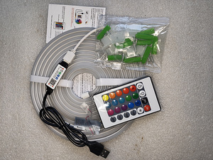 LED-neoonvalgusriba 5V RGB LED 4 ja 5m (7 foto / 8)