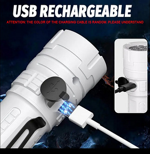 3LED USB перезаряжаемый светодиодный фонарик с USB-портом. (6 фото из 10)