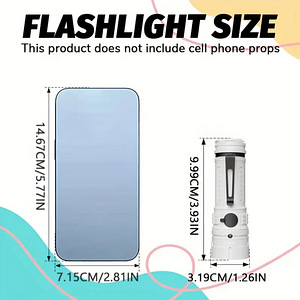 3LED USB перезаряжаемый светодиодный фонарик с USB-портом. (10 фото из 10)