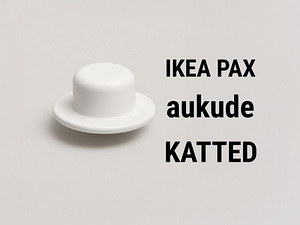 Заглушки для отверстий шкафов IKEA PAX — комплект 400 шт - WHITE (1 фото из 3)