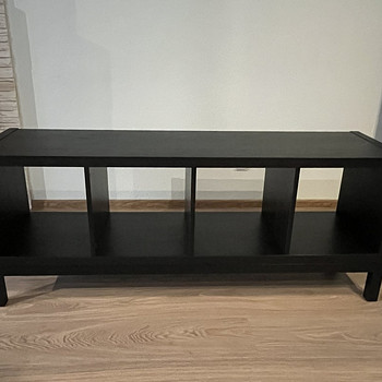 Полка с металлическим основанием IKEA, черно-коричневый/черн