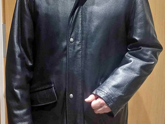 Натуральная кожаная куртка PETROFF GOLD размер L / XL