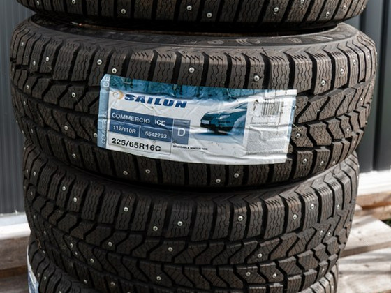 Диски Fiat Ducato + НОВЫЕ шипованные шины Sailun 225/65 R16C