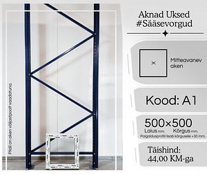 Пластиковые окна 500×500 — 44.00 € → 33.00 € (№ A1) Окно (1 фото из 9)