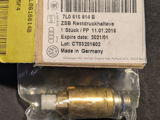 Õhkpadja suruõhuklapp Audi Porsche VW 7L0 616 814 B