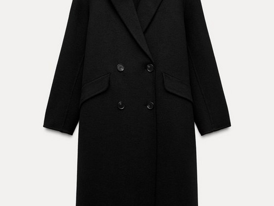 Zara wool coat black xs