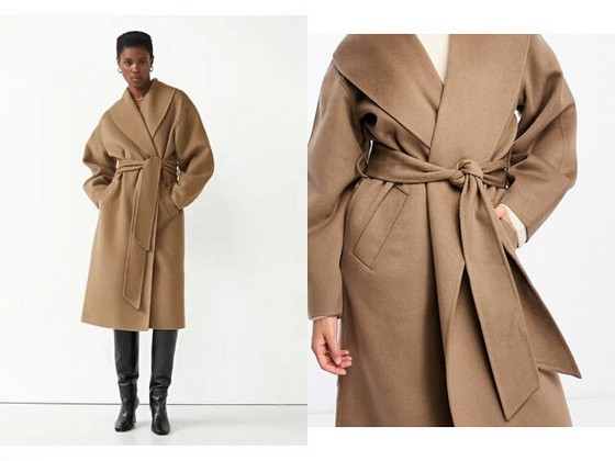 &other stories coat xs beige