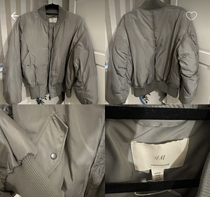 Bomber jacket hm xs oversize down feather (7 фото из 7)