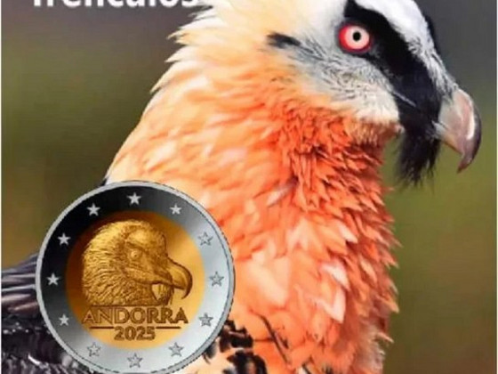 Andorra 2 euro 2025 Bearded Vulture