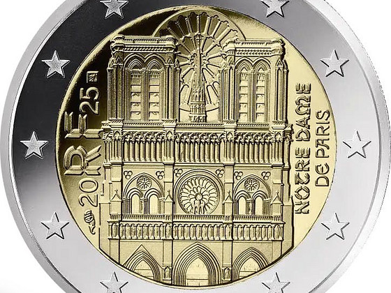 Prantsusmaa 2 euro 2025 Notre Dame UNC