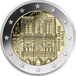 Prantsusmaa 2 euro 2025 Notre Dame UNC (1 foto / 1)