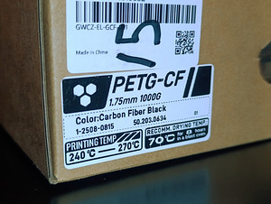 Филамент Elegoo PETG-CF черный 1KG (2 фото из 6)
