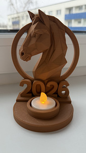 3D-фигурка “2026” с лошадью (1 фото из 1)