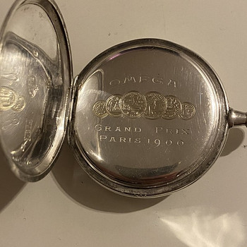 Серебряные карманные часы Omega