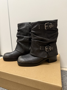 Байкерские ботинки Stradivarius СЕРЫЕ, размер 37 (7 фото из 7)