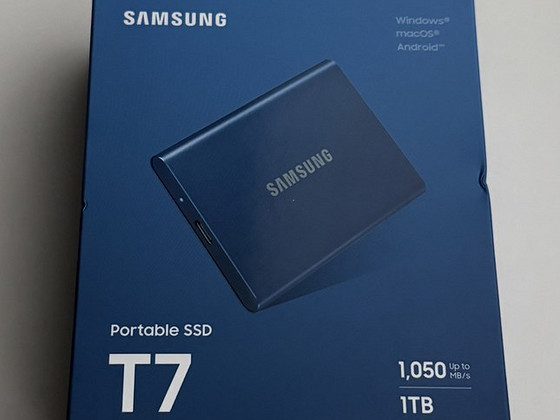 Samsung T7 1 TB USB 3.2 , Gray / Blue