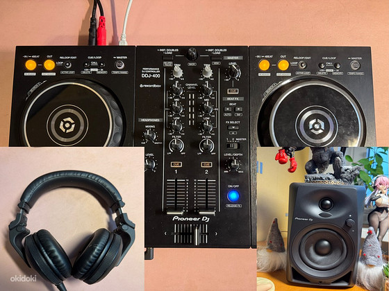 Pioneer DDJ-400 + Pioneer DM-40 + Pioneer HDJ-X5