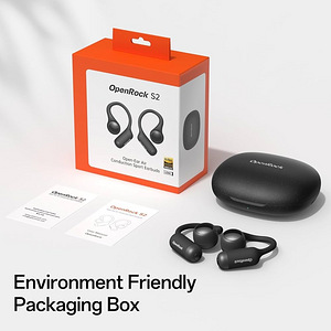 OpenRock S2 Open-Ear Air Conduction Sport Earbuds , Black (4 foto / 4)