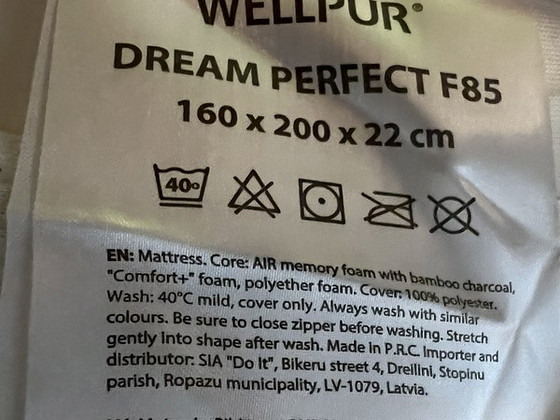 Матрац DREAM PERFECT F85 WELLPUR