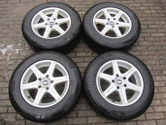 Литые диски Proline R17 5x130, зимние шины 100% шипов