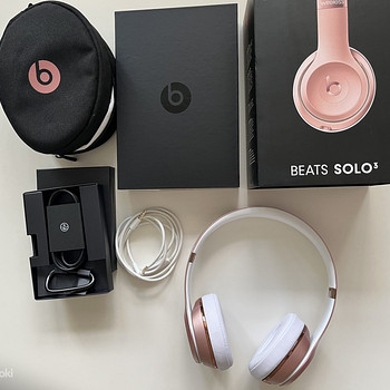 Beats Solo 3 Wireless kõrvaklapid roosa - terve komplekt